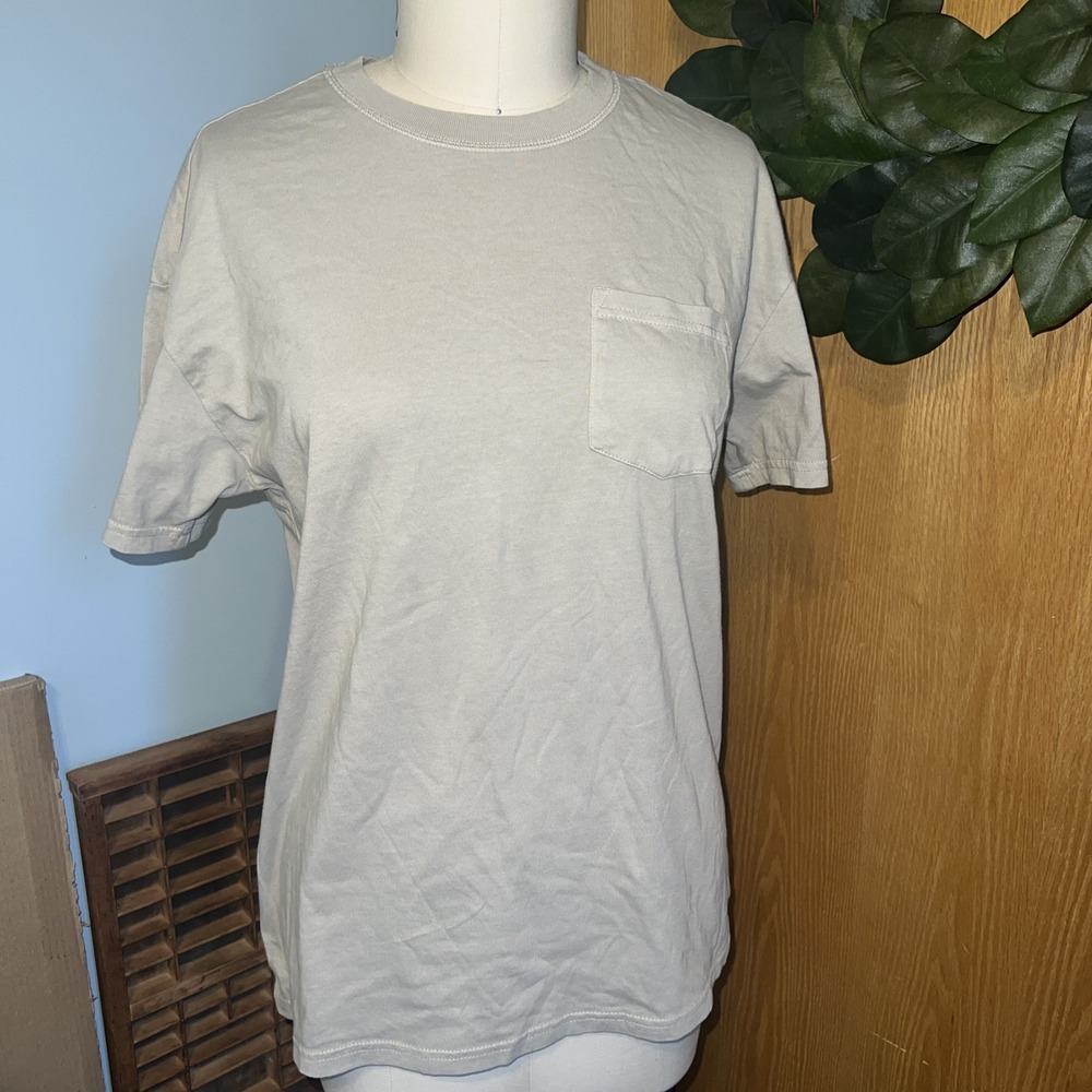 Goodfellow & Co Mens Tan Pocket T Shirt Size M Cotton Crew Neck‎ Short Sleeve